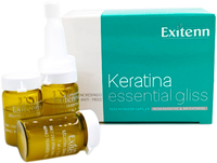 Exitenn Keratina Essential Gliss кератиновый комплекс для мгновенного восстановления волос в ампулах (12 шт х 7 мл)